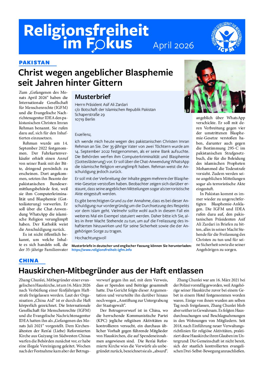 Neuer April Newsletter verfügbar!