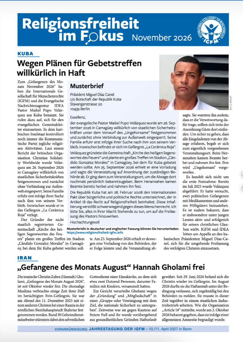Newsletter für November 2026 online!